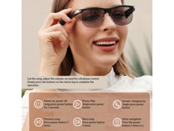 Gafas inteligentes con control de voz y bloqueo de luz azul
