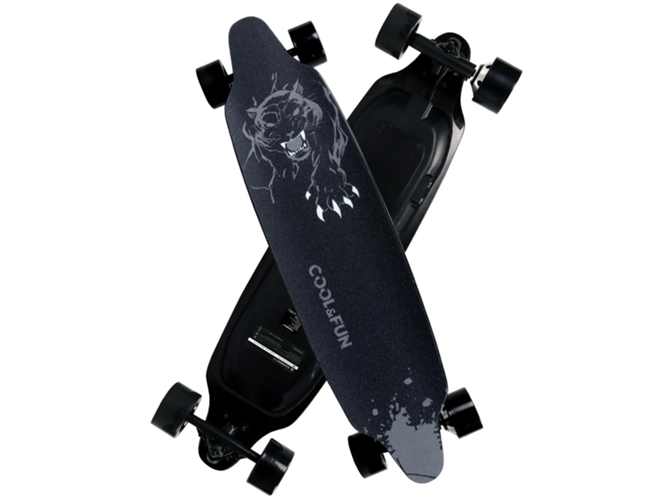 Skateboard Eléctrico HB10 con Control Remoto Negro