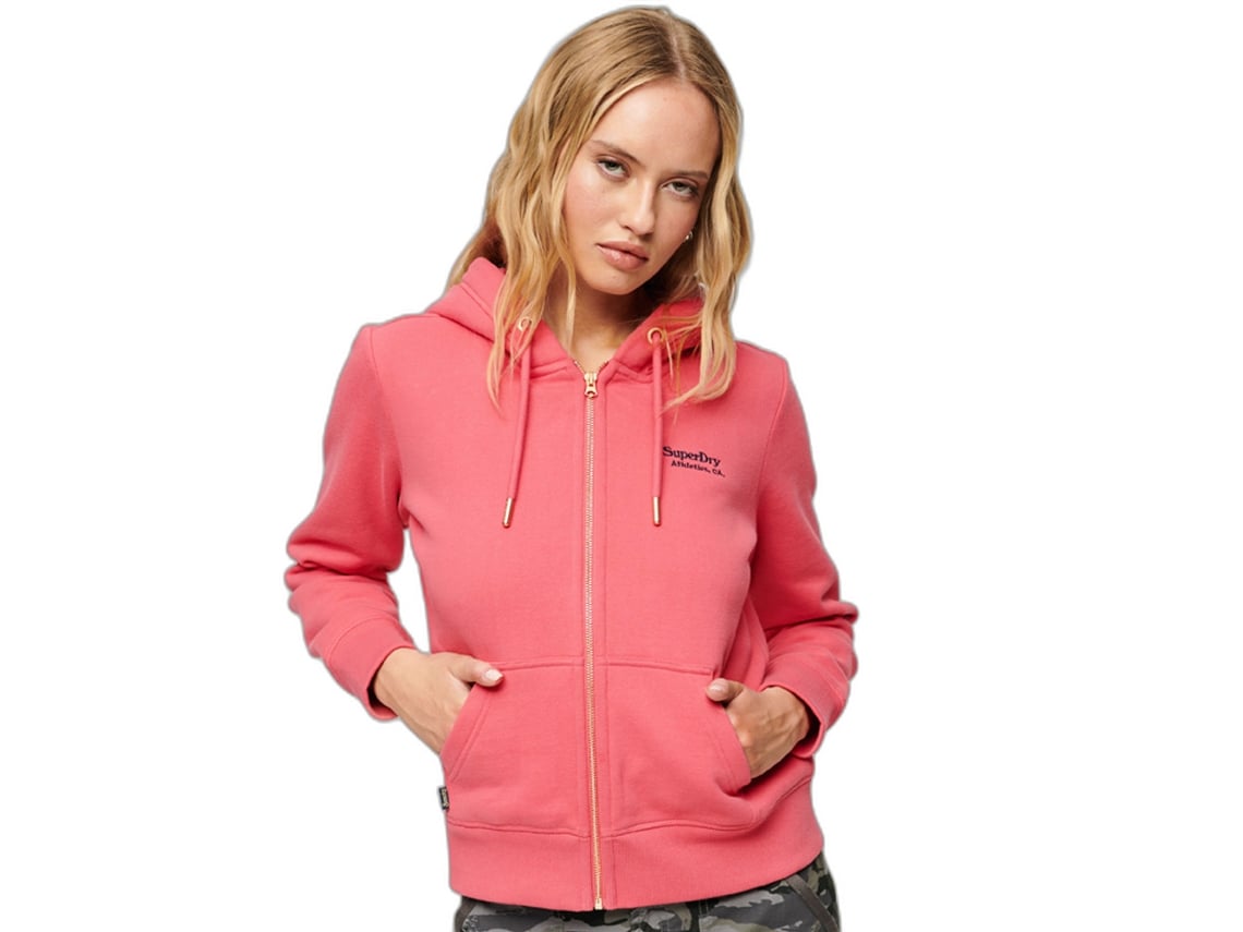 Sudadera con Capucha de Mujer SUPERDRY Cremallera Logotipo