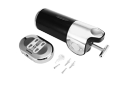 Dispensador de jabón líquido de pared Rosewell de 500 ml, color negro, para baño o cocina