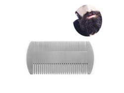 Peine Metálico Para Barba, Tamaño Tarjeta De Crédito, Antiestático, Acero Inoxidable, Color Plata, Ideal Para Bolsos Y Bolsillos.