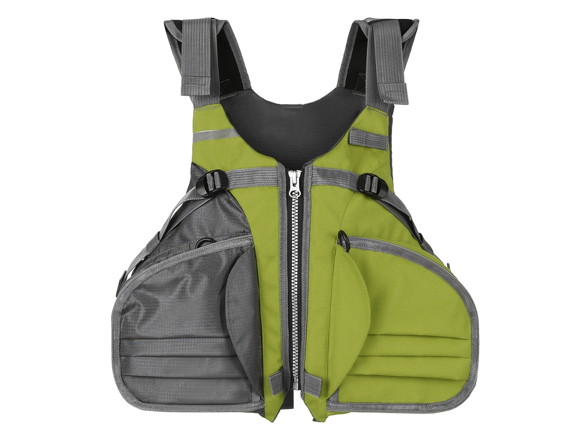 Chaleco Salvavidas Transpirable Y Ajustable Para Pesca, Piragüismo Y Navegación, Con Bolsillo Y Tiras Reflectantes.