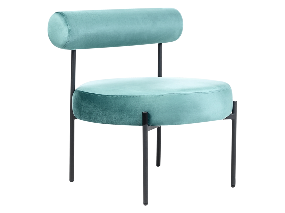 Sillón BELIANI Alpha de Terciopelo Verde 60x60x66