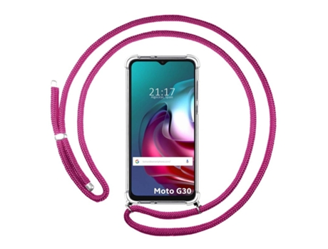Carcasa Motorola Moto G10 / G30 TUMUNDOSMARTPHONE Colgante Rosa