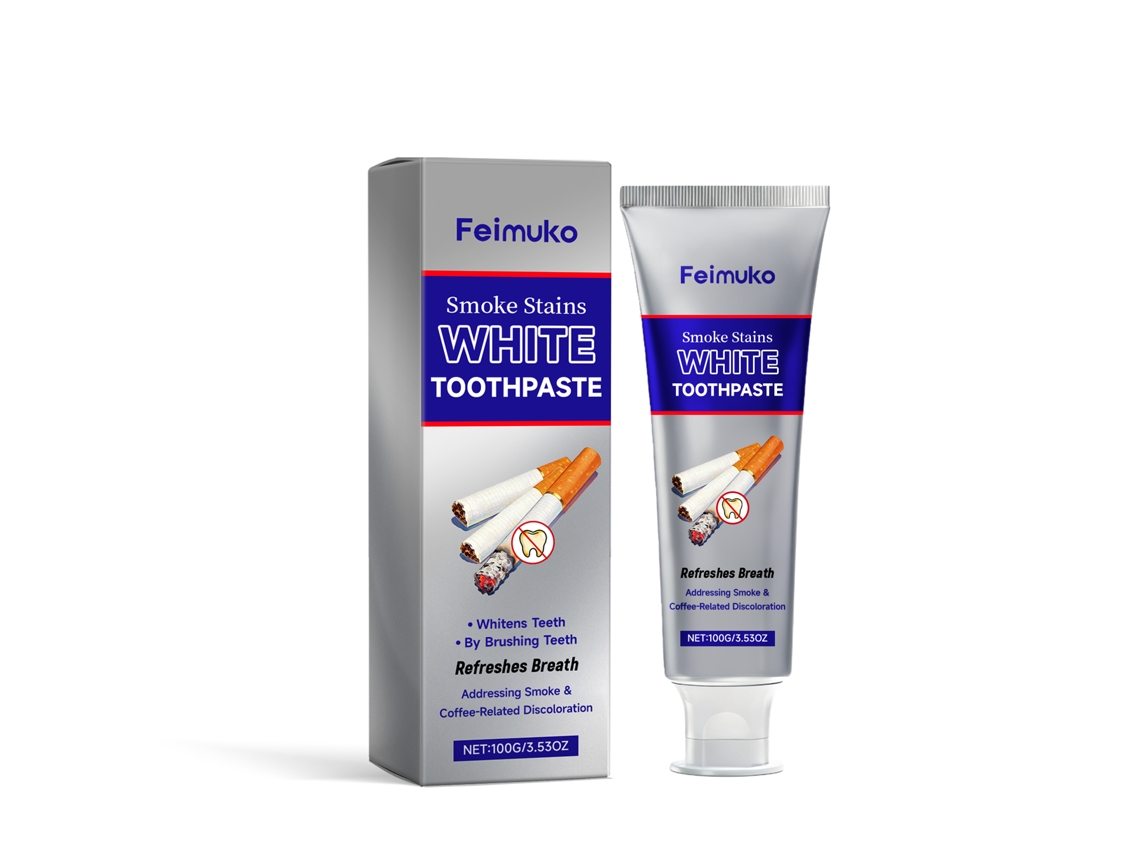 La pasta dental blanqueadora elimina eficazmente las manchas.