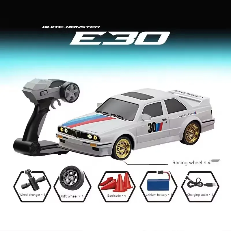 (blanco) Coche Deportivo De Juguete Con Control Remoto, Coche De Derrape De Alta Velocidad, 2.4g Cvt
