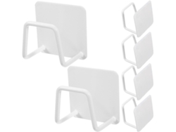 Gancho Sombreros Acero Inoxidable 304 Blanco Montaje Pared Organizador Colgante Clavos 6 Piezas Almacenamiento
