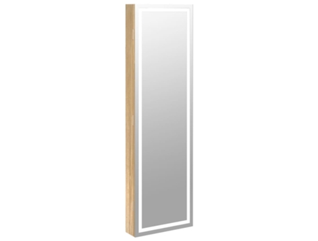 Espejo con joyero y luces LED VIDAXL para pared