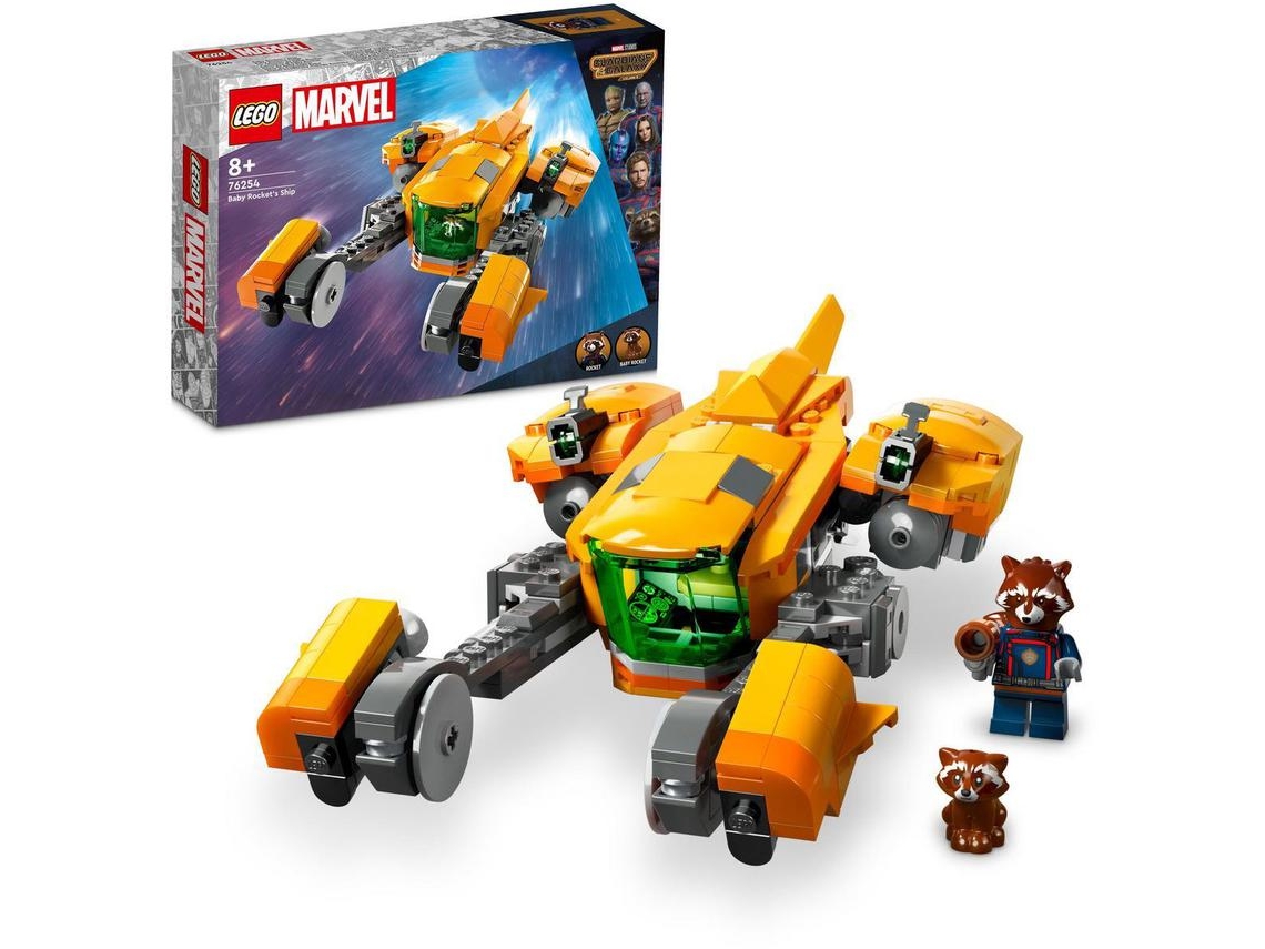 LEGO Marvel: Nave do Rocket Bebé – set de construção da nave espacial do guaxinim dos Guardiões da Galáxia (330 peças)