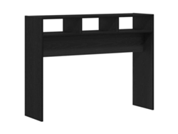 Mesa consola | Aparador de roble negro de 105 x 30 x 80 cm, madera tratada.