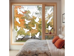 Adhesivo estático Rainbow Birds Prism para vidrio, no requiere pegamento, fabricado en PVC para ventanas.