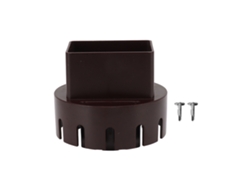 Adaptador De Bandeja Portacables De Plástico De 2x3 Pulgadas Con Conector De Drenaje Y Tornillos, Marrón S