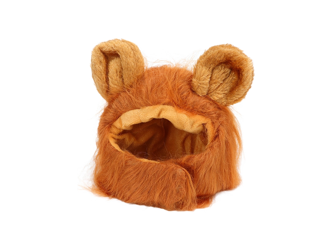 Gorro De León Para Gatos, Adorable Melena De León, Ropa Transpirable Y Ligera Para Mascotas, Marrón Claro.