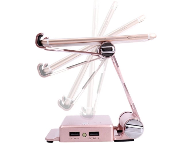 Cargador y Soporte Móvil WJS CT1229 Rosa