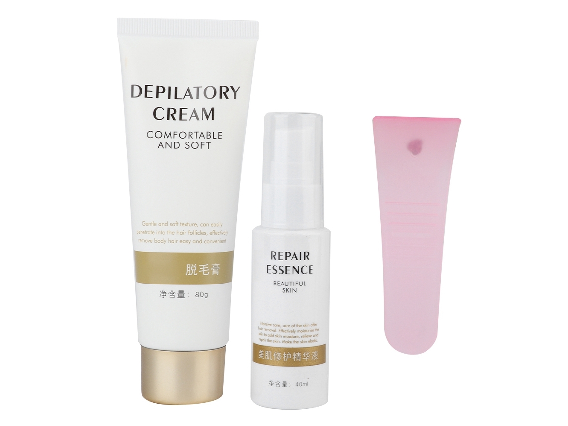 Set Crema Depilatoria Y Líquido Reparador Para Eliminar Pelo Corporal Unisex - Axilas, Brazos Y Piernas