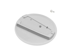 Soporte vertical GOKOCO para consolas de videojuegos con base blanca delgada y estable.