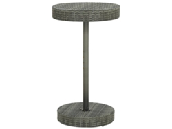 Mesa de jardín LOVELY HOME Comedor de Mimbre con Base Gris (60,5 x 106 cm)