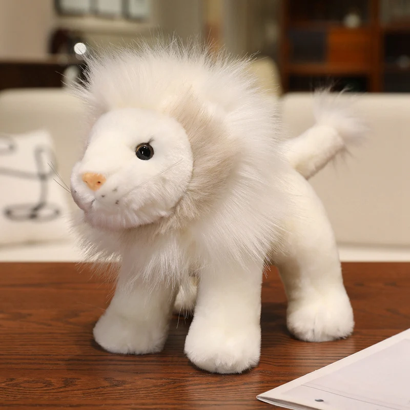 (león Blanco 16x17 Cm) Suave Y Adorable Cojín De León, Ideal Para La Decoración Del Hogar, La Cama, El Sofá O La Oficina.