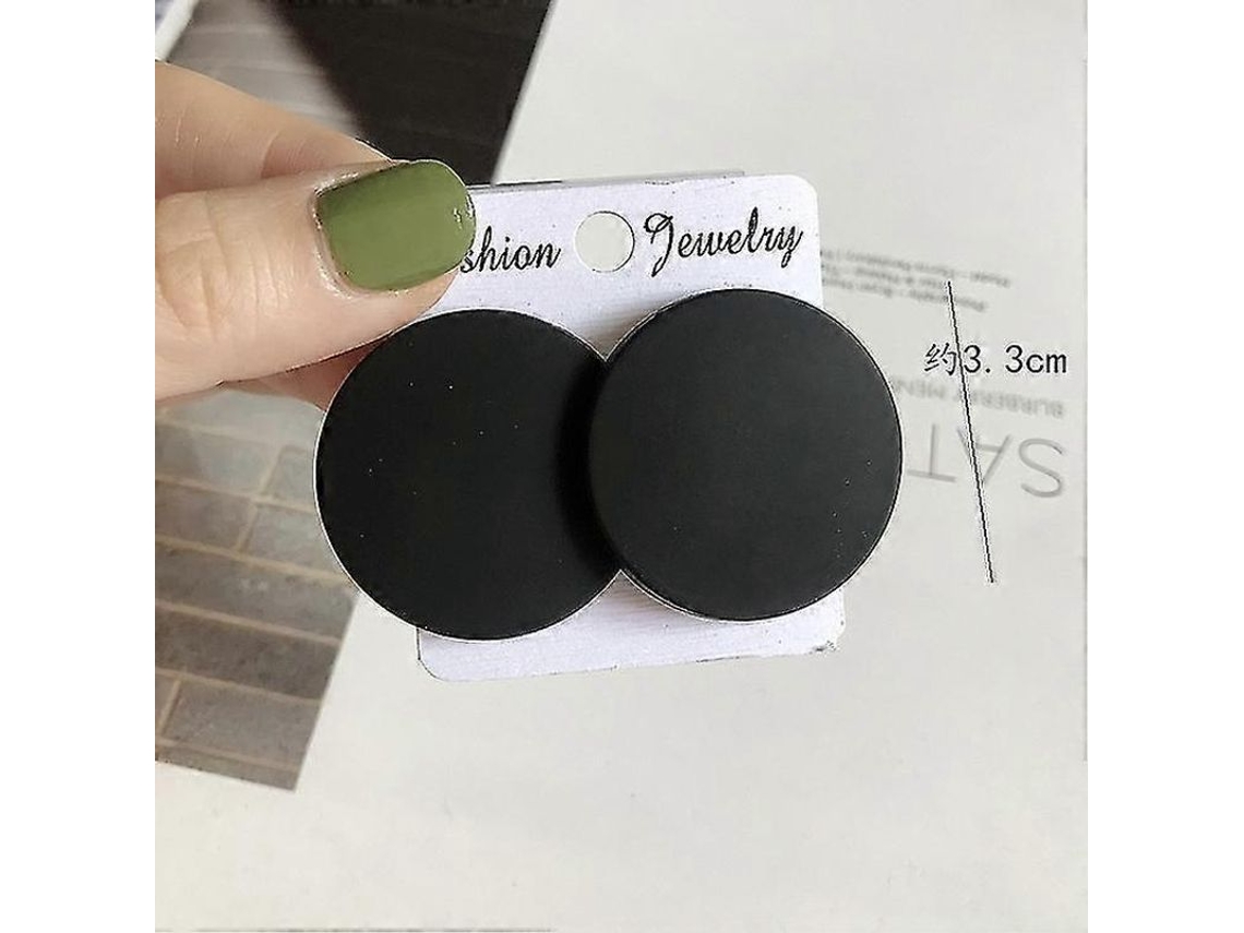 2026-aretes De Color Sólido, Aretes De Acrílico Redondo Para Mujer Con Estilo Veraniego