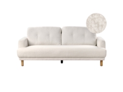 Sofá de 3 plazas BELIANI Tuve de Bouclé Blanco 199x90x85