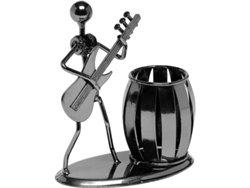 Portalápices Con Forma De Guitarra. Accesorio De Escritorio Creativo. Soporte Metálico Multiusos.