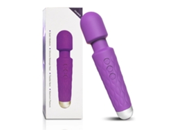 Vibrador potente con forma de varita mágica, recargable por USB, fabricado en silicona, con 20 modos de vibración. MDUG (morado)