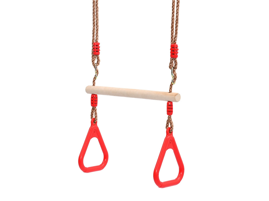 Anillas De Gimnasia Para Niños Y Adultos, Accesorios Para Columpios, Fabricadas En Madera Resistente, Ajustables, Soportan Hasta 300 Kg.