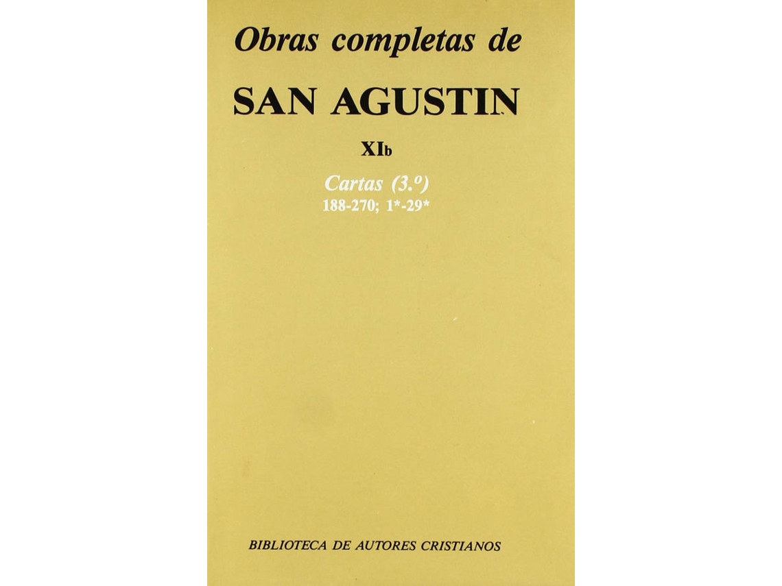 Libro Obras Completas De San Agustín.Xib: Cartas (3.º): 188-270 de San Agustín (Español)