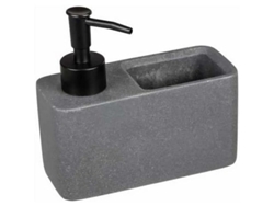 Dispensador De Jabón De Vidrio Esmerilado Con Aspecto De Piedra Contemporánea, Compartimento Compacto Para Esponjas Lavavajillas, Dispensador De Jabón