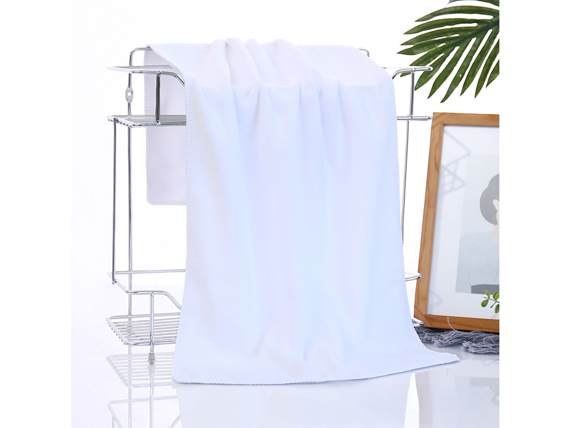 (blanco) Toalla De Baño De Microfibra Gruesa Y Muy Absorbente