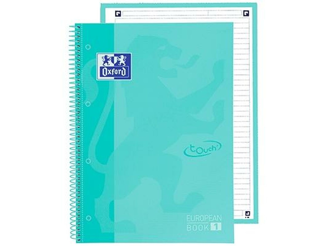 Cuaderno escolar Oxford European Book Mint A4, 80 hojas, 5 unidades