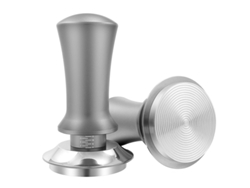 Prensador de espresso de acero inoxidable de 51 mm para baristas, color plateado