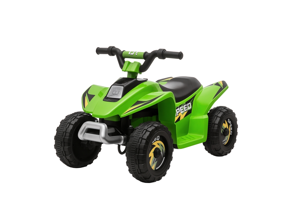 Cuadriciclo Eléctrico Infantil, 6v, Marcha Adelante Y Atrás, 18-36 Meses, 20 Kg, Verde, 72x40x45,5