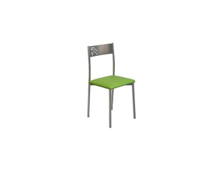 Set 4 Sillas De Cocina Simil Piel Tabarca MOMMA HOME (Verde - Polipiel -41x47x86 cm)