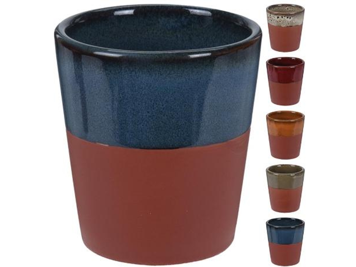 Vaso loza bicolor 200cc surtido