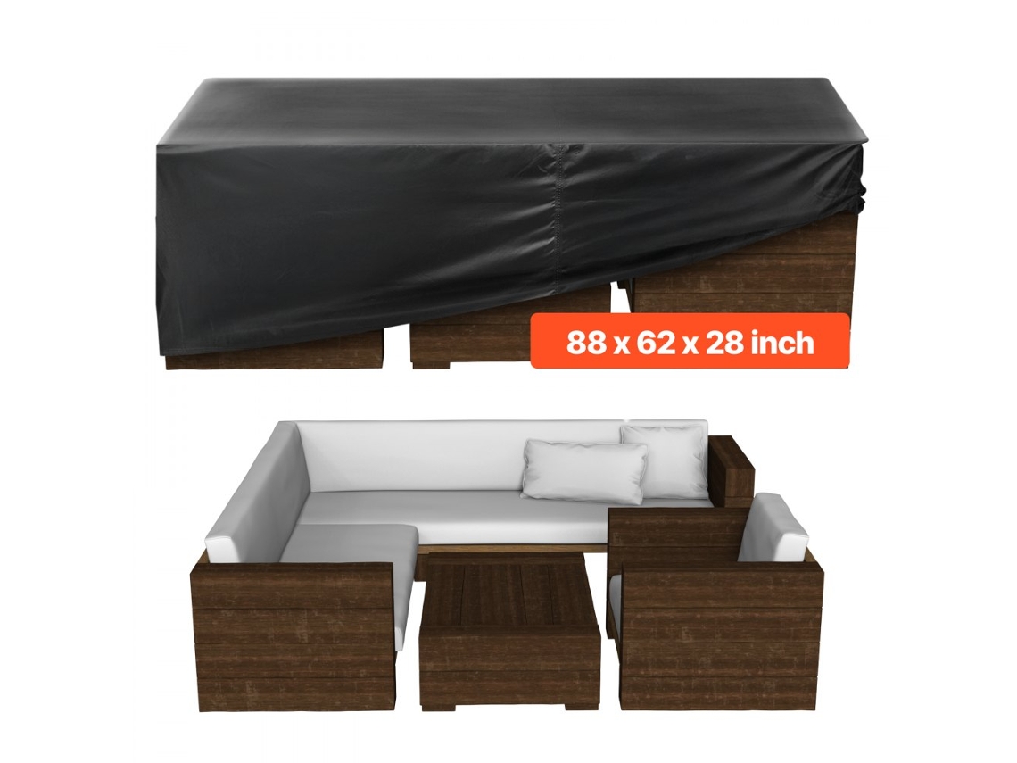 Juego de Fundas Impermeables para Muebles de Jardín 224x158x71cm Tekmaquinas