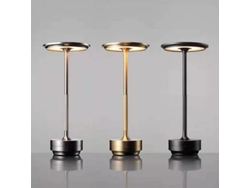 2026-lâmpada De Mesa Sem Fio Regulável Impermeável De Metal Usb Recarregável Plata