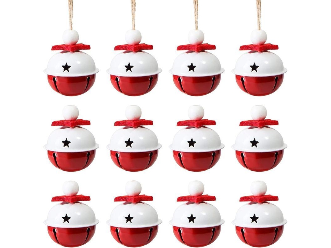 12 Campanas Navideñas, Decoración Hecha A Mano, Decoración Para Fiestas Navideñas En El Hogar.