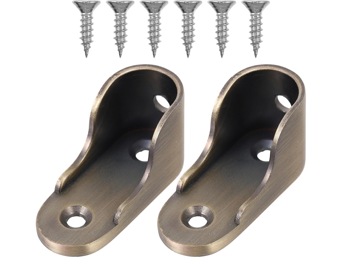 Soporte Barra Aleación Montaje 3 Orificios 2 Piezas Rápido Robusto Armario Tienda Ropa Zinc