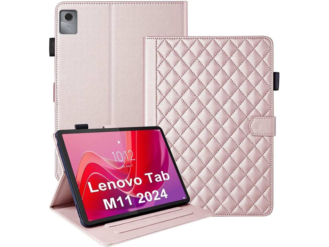 Funda Para Lenovo Pad Pro 12.7 2023/p12 12.7 Inch, Funda Con Tapa De Cuero Pu De Negocios Con Ranura Para Tarjeta Para Bolígrafo, Oro Rosa Chrui