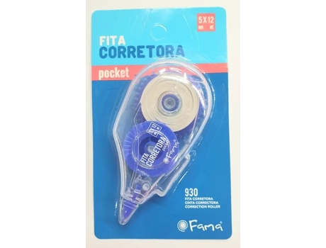 Fita corretora pocket 930 5mm x 12m fama (1 unidade)