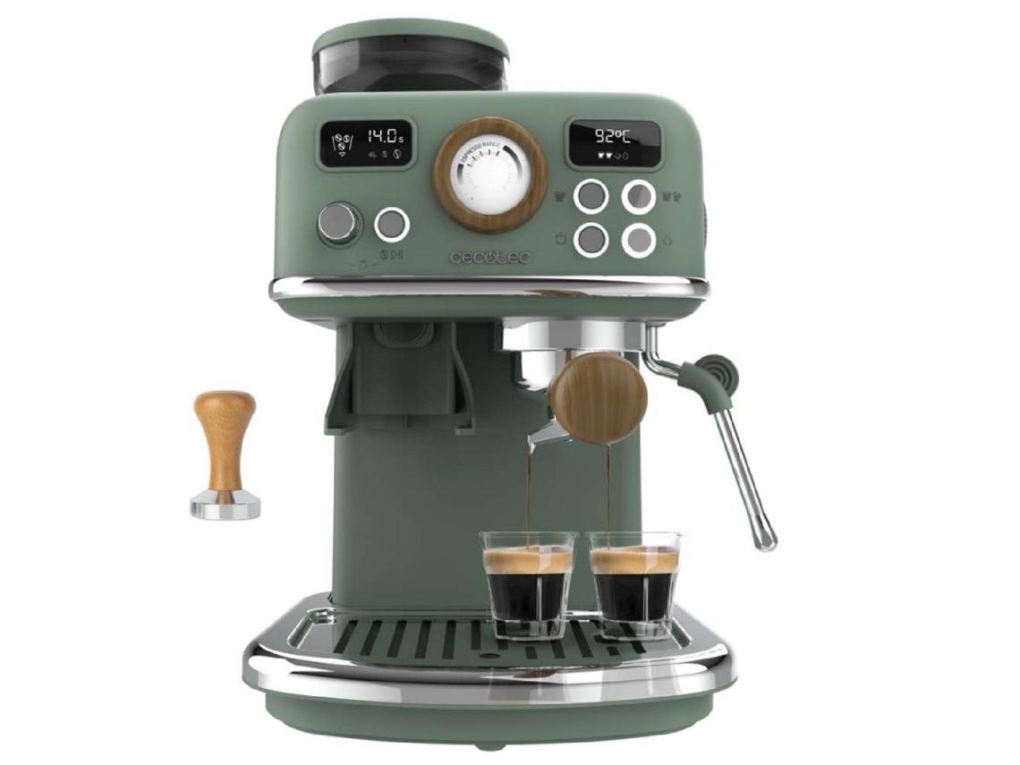 Cecotec Cafetera Express Manual Power Espresso 20 Tradizionale Grind. 1500w, Molinillo 20 Niveles, 20 Bares, Pid, Thermoblock