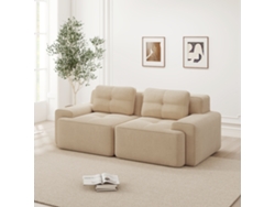Sofá Modular Boneless 2 Plazas - Cómodo, Moderno, Tipo Nube, Sofá Cama - Beige