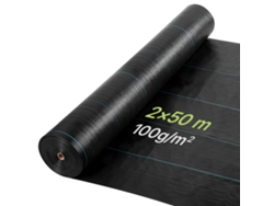 VEVOR Barrera antimalezas en tela 100 g 2x50 m