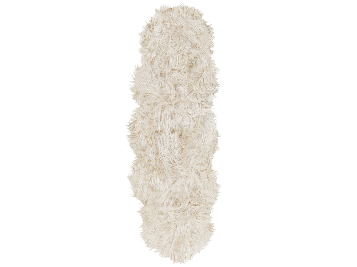 Alfombra de pelo largo BELIANI Mamungari de Acrílico Beige 60x180