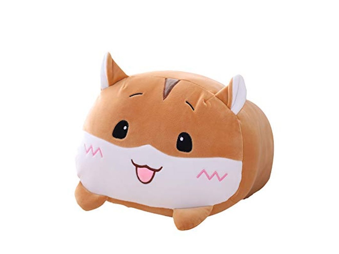 2026-30050-almohada De Peluche De Hamster Cariño, Almohada Cilíndrica Suave Para Niños, 20cm, Regalo Ideal