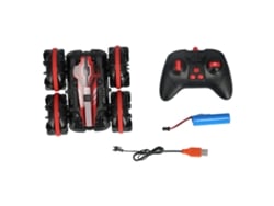 Ats-coche Teledirigido Anfibio 4wd 2.4ghz Off Road Recargable Usb Con Rotación 360° Rojo