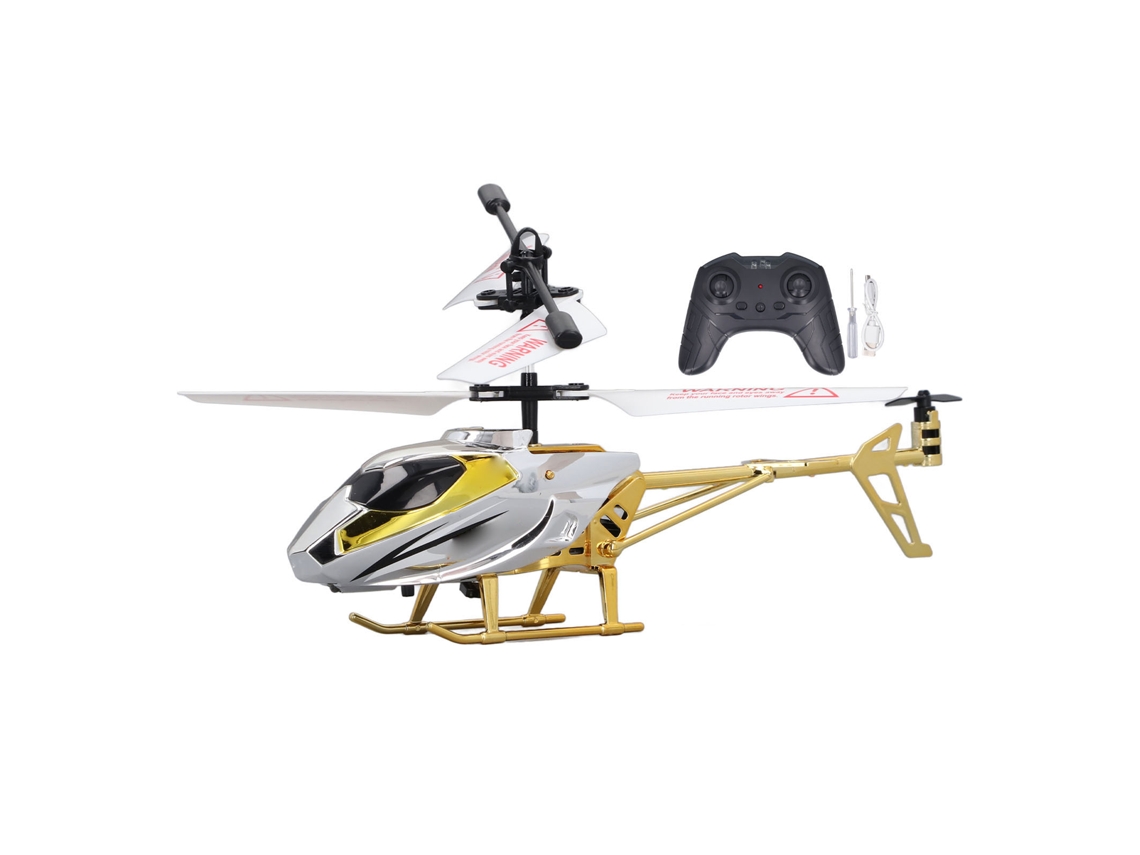 Helicóptero De Control Remoto De 2.5 Canales Con Luces Led, Aleación Anticaída Para Niños.