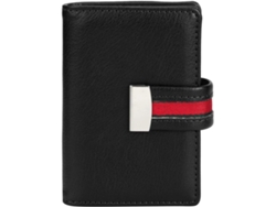 Mini Tarjetero Con Protección Rfid - Estuche De Cuero Pu Para Tarjetas Bancarias - Negro