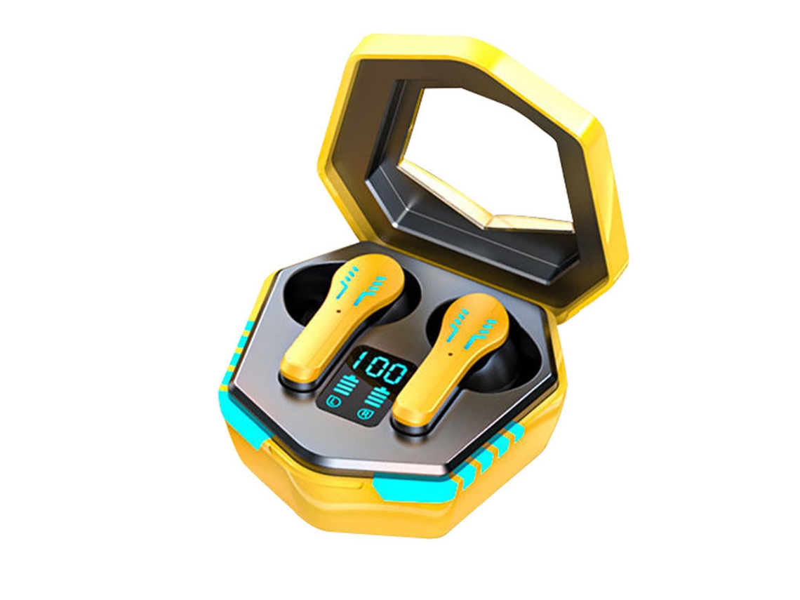 Auriculares Impermeables YIZHOOD True Wireless Bluetooth Amarillo